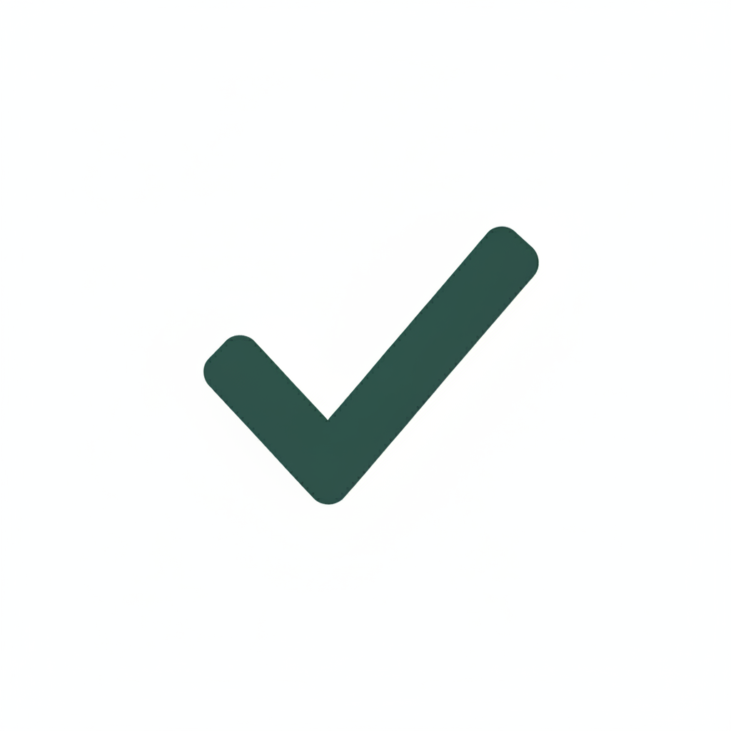 regular check mark with this color 02332A